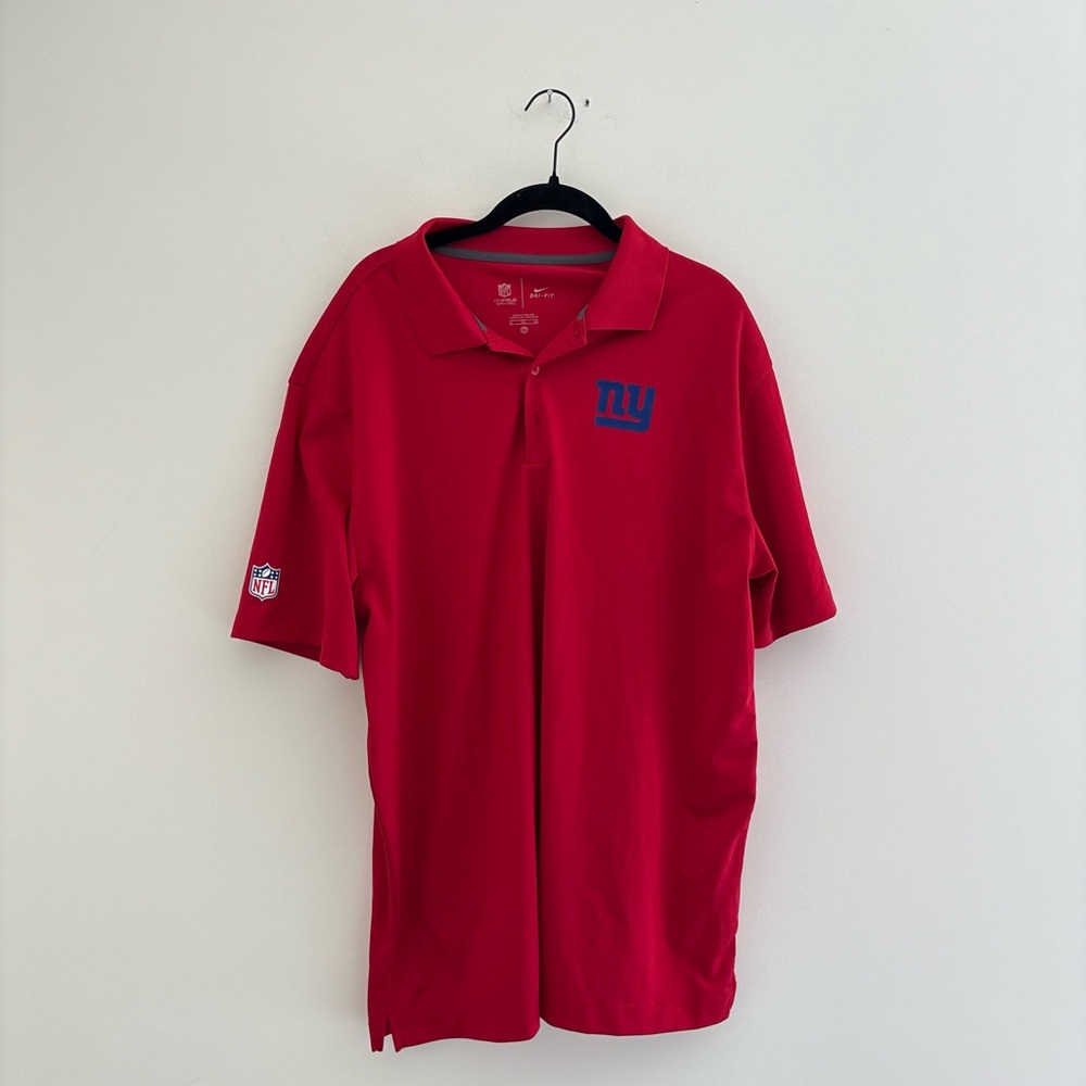 Red NY NFL Polo Shirt